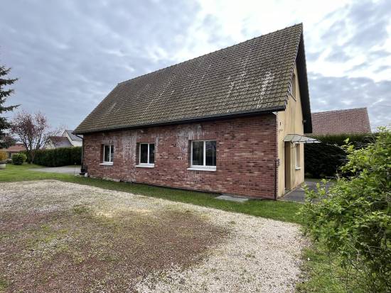 MERCATEL (62217) - 63 M² DE BUREAUX + ENTREPÔT- VASTE PARKING