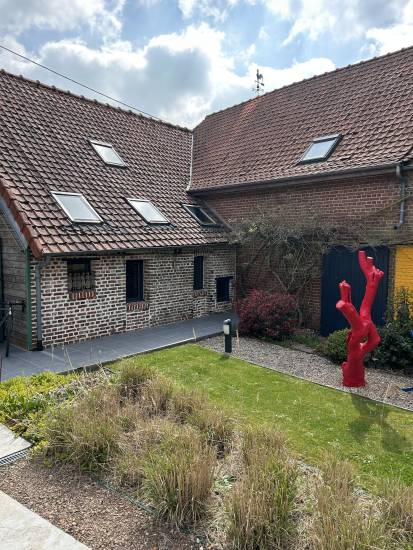 POMMERA - ENTRE ARRAS ET AMIENS ENSEMBLE IMMOBILIER SUR SON VASTE TERRAIN PAYSAGE